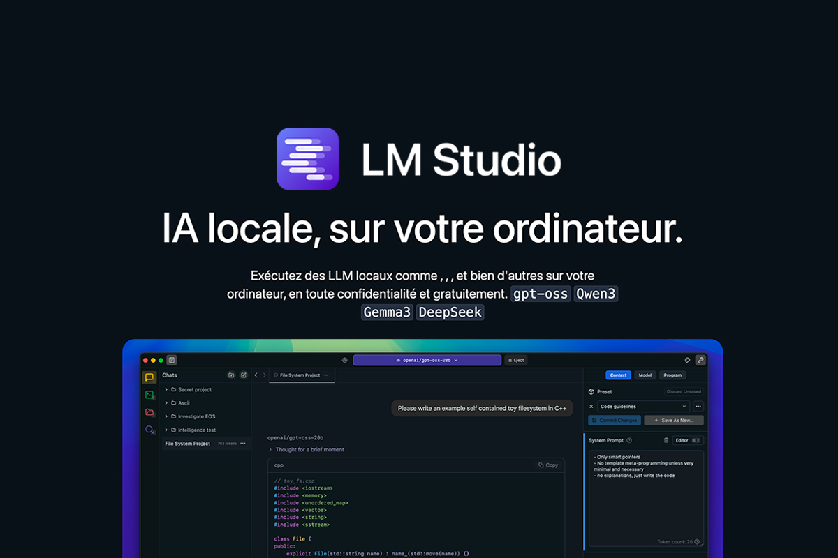 LM Studio : utiliser des LLM en local sur Mac & PC