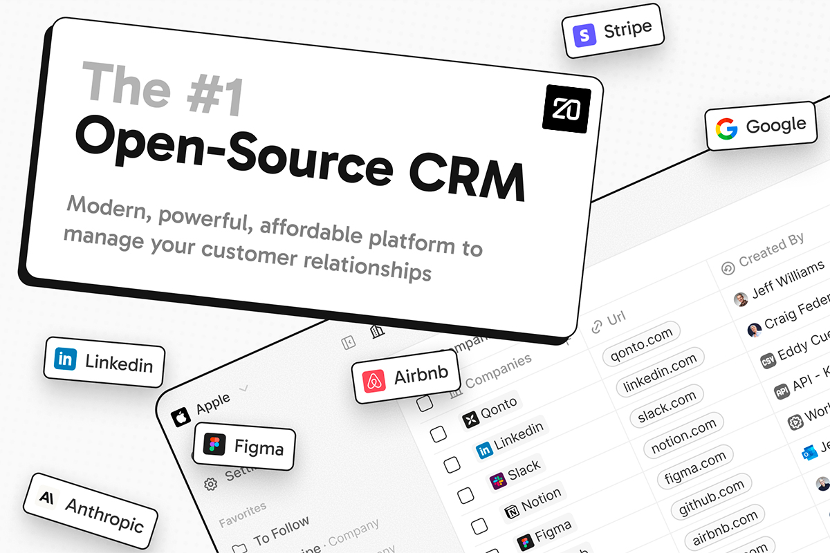 Twenty : un CRM open source moderne et auto-hébergé