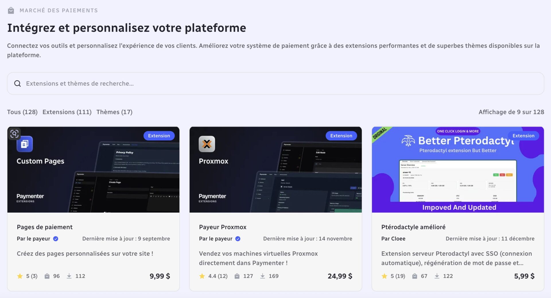 Paymenter : Plateforme de facturation pour services d’hébergement - Paymenter plateforme facturation hébergement extensions themes - Coelus