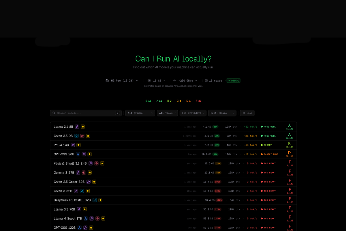 Can I Run AI? : Découvrez quels LLM votre machine est capable d&rsquo;exécuter