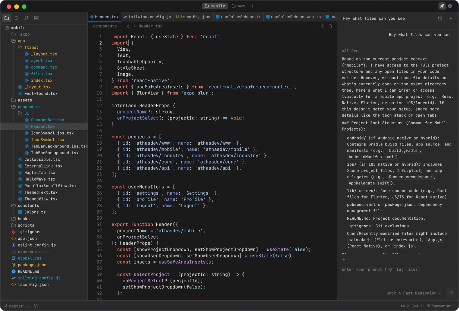 Athas : Un éditeur de code léger et open source avec un agent IA - Athas editeur projet mobile agent ia - Coelus