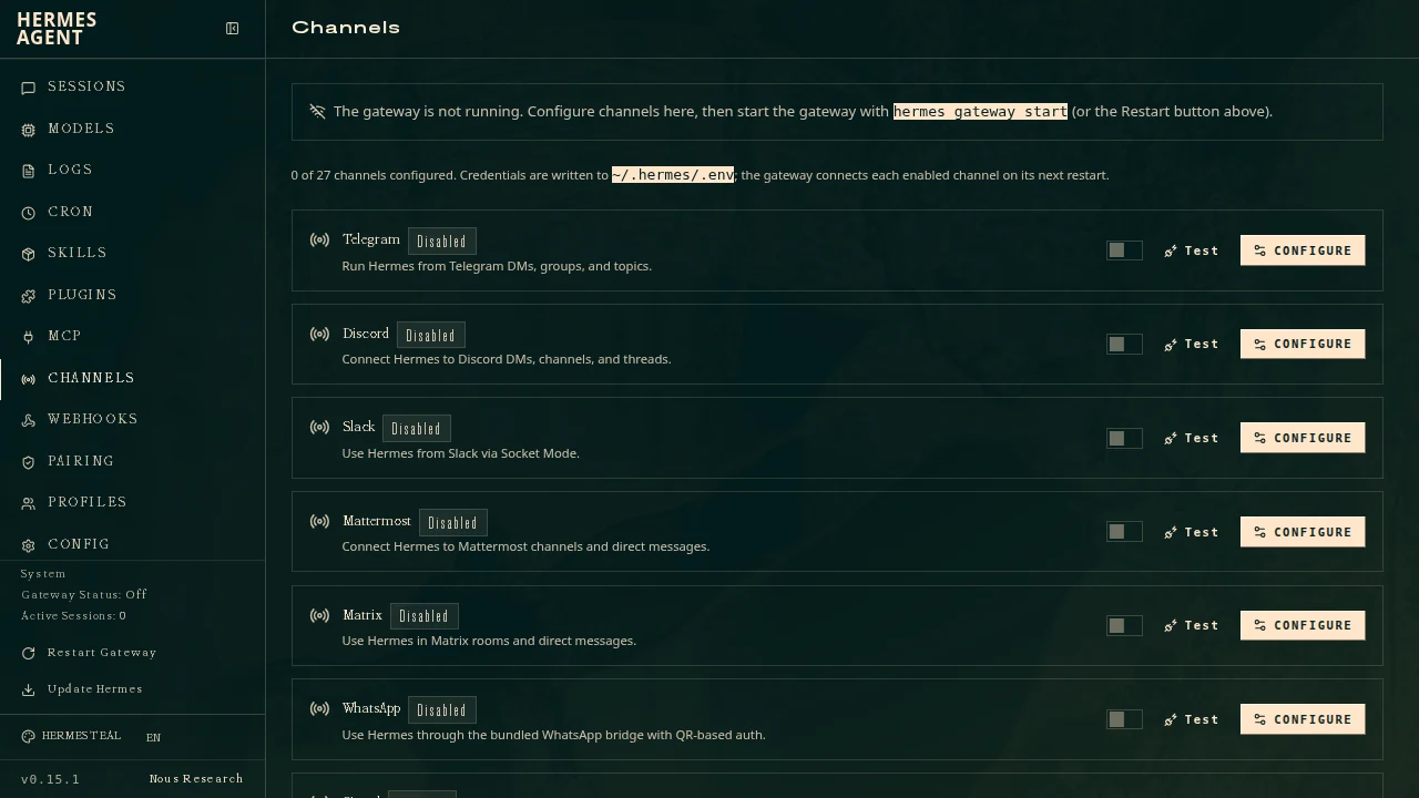 Hermes Agent : l’agent IA open source qui apprend de vos tâches - Hermes agent : canaux de messagerie - Coelus
