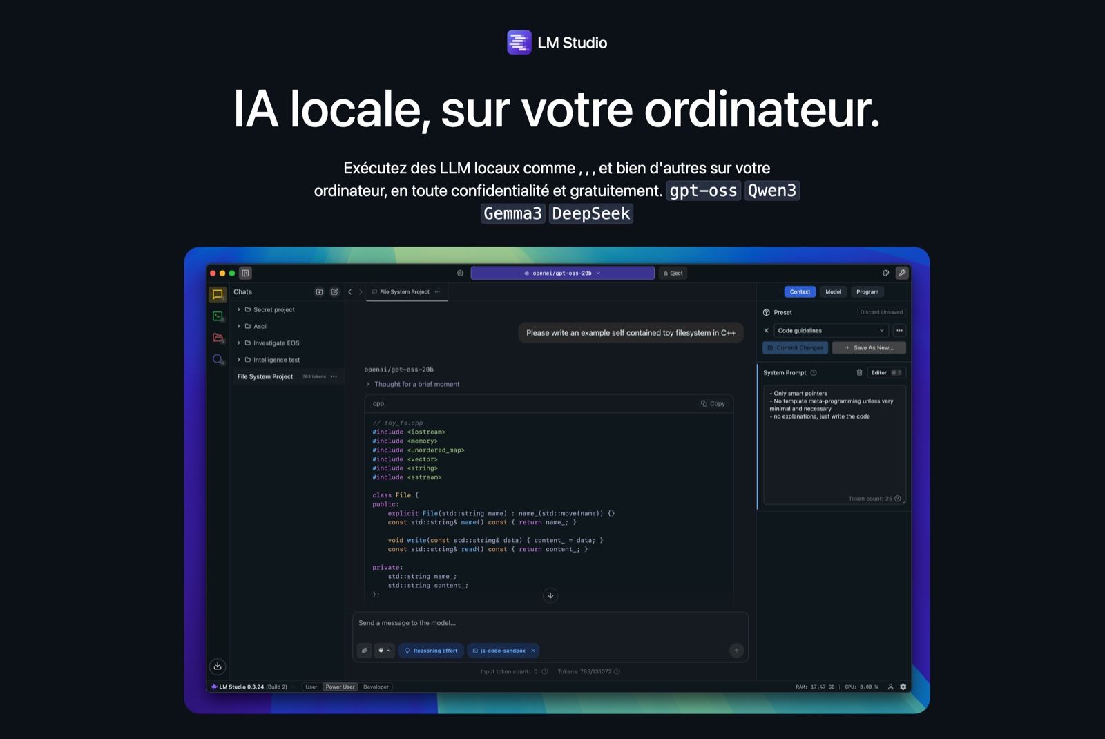 LM Studio : utiliser des LLM en local sur Mac & PC - Lm studio ia locale sur votre ordinateur - Coelus