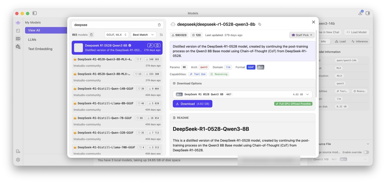 LM Studio : utiliser des LLM en local sur Mac & PC - Lm studio onglet discover recherche modele - Coelus