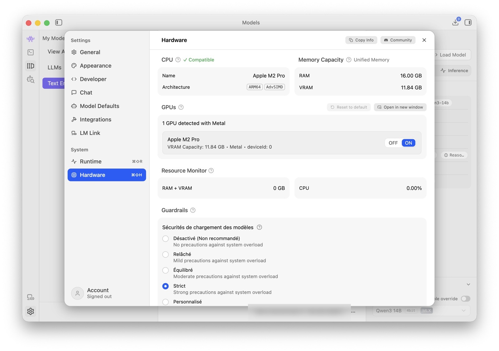 LM Studio : utiliser des LLM en local sur Mac & PC - Lm studio reglages materiel - Coelus