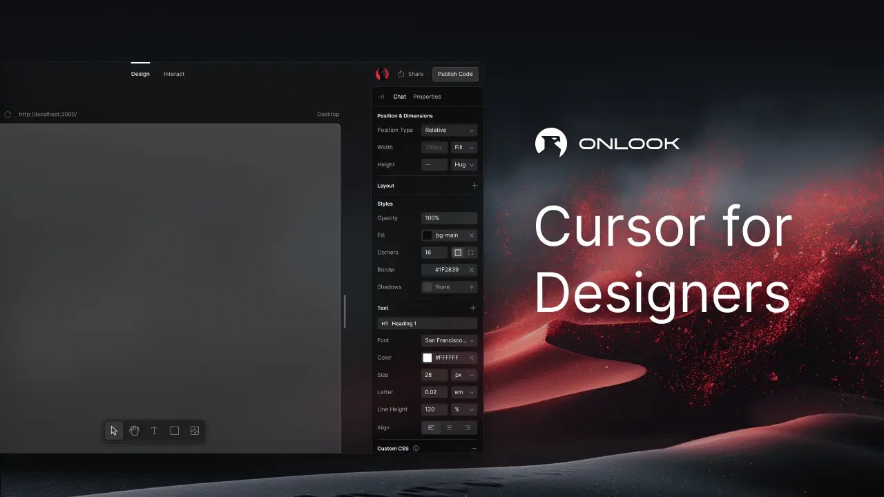 Onlook : l’IA au service du design et du développement front-end - Onlook cursor for designers - Coelus