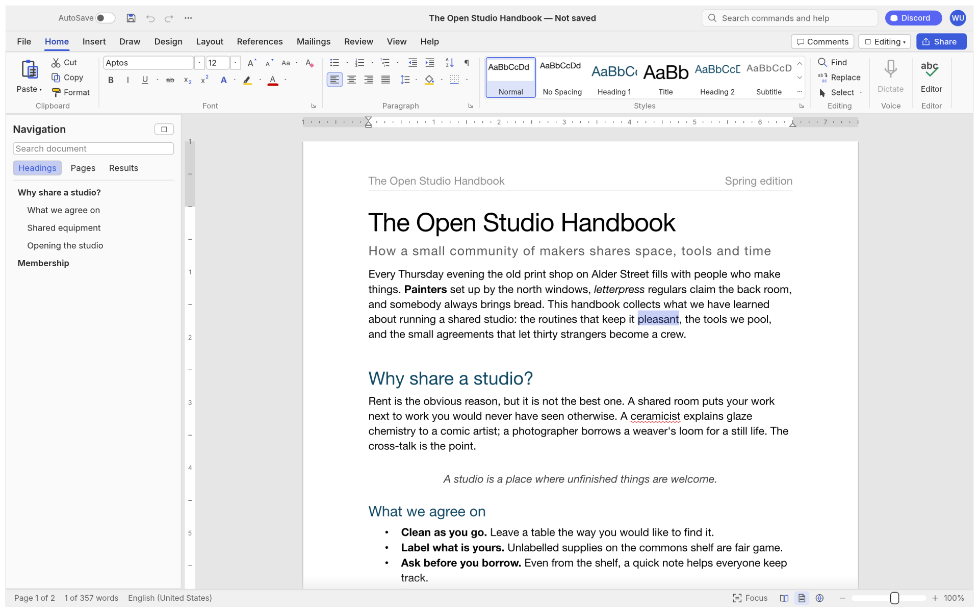 ArtCraft : la suite open source en Rust qui veut remplacer Adobe et Microsoft - Wordcraft, traitement de texte - Coelus